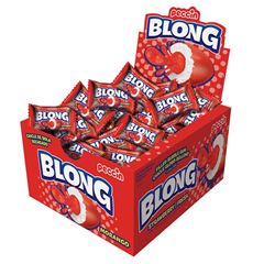 Chicle Blong Morango Peccin Display 40 Unidades 200g