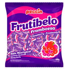 Bala Frutibelo Framboesa Peccin Pacote 120 Unidades 600g