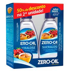 Adoçante Sucralose Zero Cal 50% de Desconto na 2° Unidade Caixa 6x2x100ml